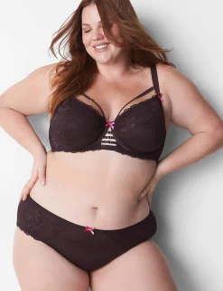 Balconette Bras^Lane Bryant Unlined Curvy Balconette Bra Chocolate Plum