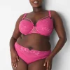 Sexy Bras^Lane Bryant Unlined Curvy Balconette Bra Pink Yarrow