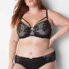 Underwire Bras^Lane Bryant Unlined Curvy Balconette Bra Black