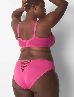 Balconette Bras^Lane Bryant Unlined Curvy Balconette Bra Pink Yarrow