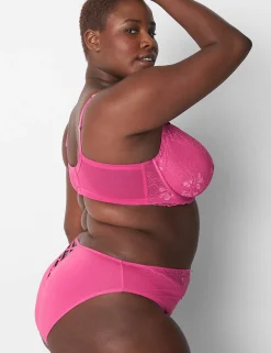 Sexy Bras^Lane Bryant Unlined Curvy Balconette Bra Pink Yarrow
