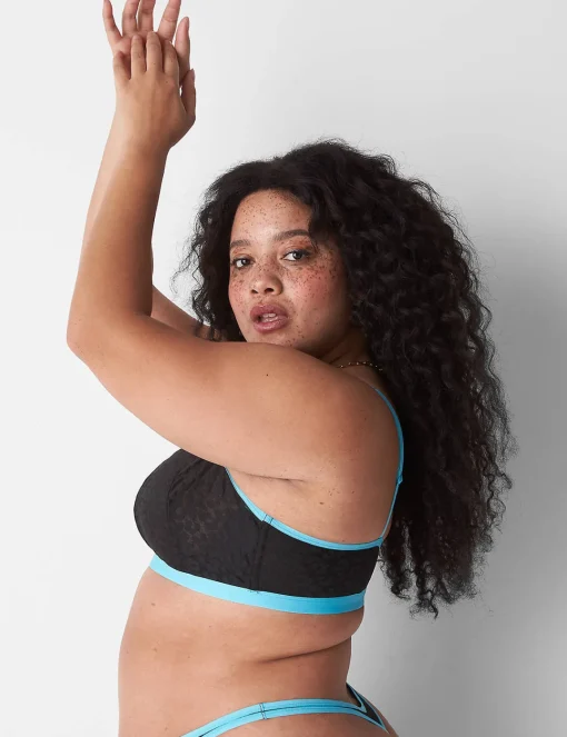 F To K Cups^Lane Bryant Unlined Underwire Bandeau Black