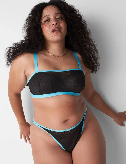 F To K Cups^Lane Bryant Unlined Underwire Bandeau Black