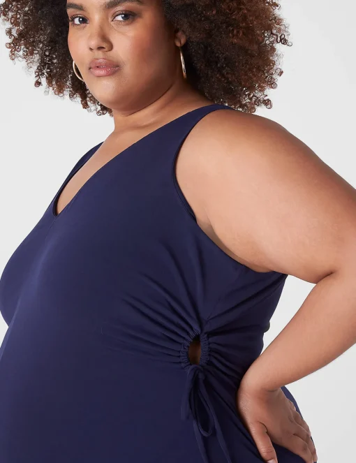 Occasion^Lane Bryant V-Neck Side-Cutout Midi Dress Maritime Blue