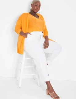 Sweaters^Lane Bryant V-Neck Tank Pullover Sweater Citrus