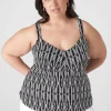 Knit Tops^Lane Bryant V-Neck Tank Top Black Ikat
