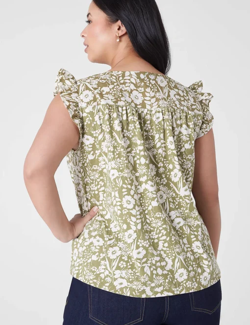 Shirts & Blouses^Lane Bryant Woven & Knit Trim-Detail Top Sadie Floral