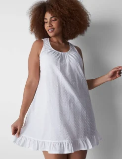 Chemises^Lane Bryant Woven Dobby Chemise Bright White