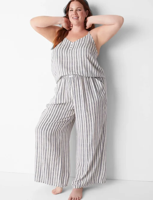 Sleep Separates^Lane Bryant Woven Sleep Cami Birch Stripe