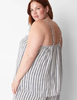 Sleep Separates^Lane Bryant Woven Sleep Cami Birch Stripe