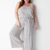 Sleep Separates^Lane Bryant Woven Wide Leg Sleep Pant Birch Stripe